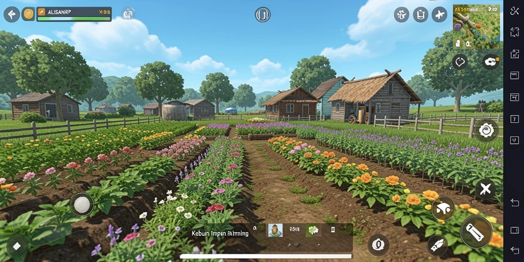 Tampilan gameplay menarik dalam <strong>ALISANRP</strong> saat mengelola kebun.