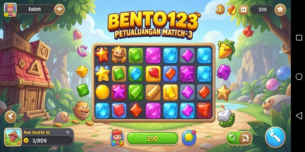 Tampilan menarik dari gameplay BENTO123 yang penuh warna.