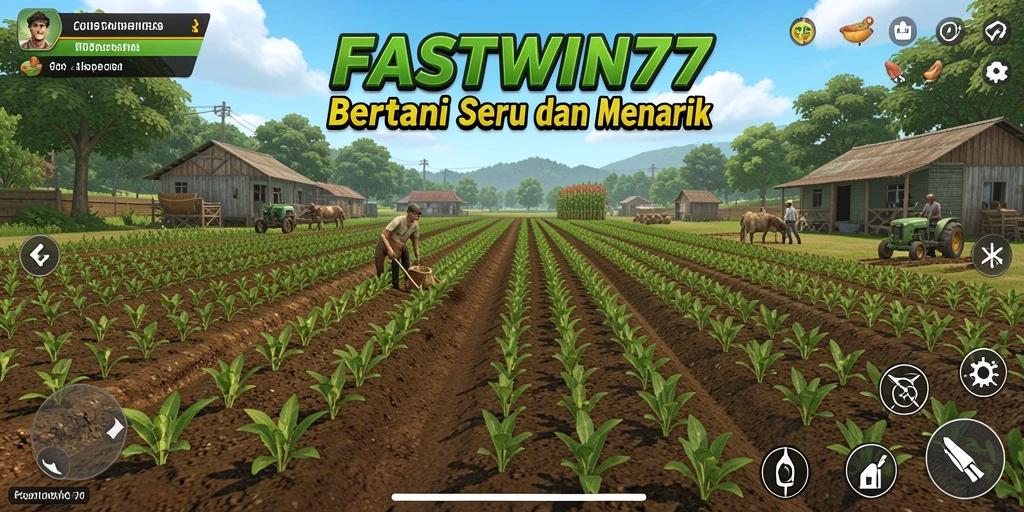 Tangkapan layar menunjukkan gameplay bertani yang seru dan interaktif di FASTWIN77.
