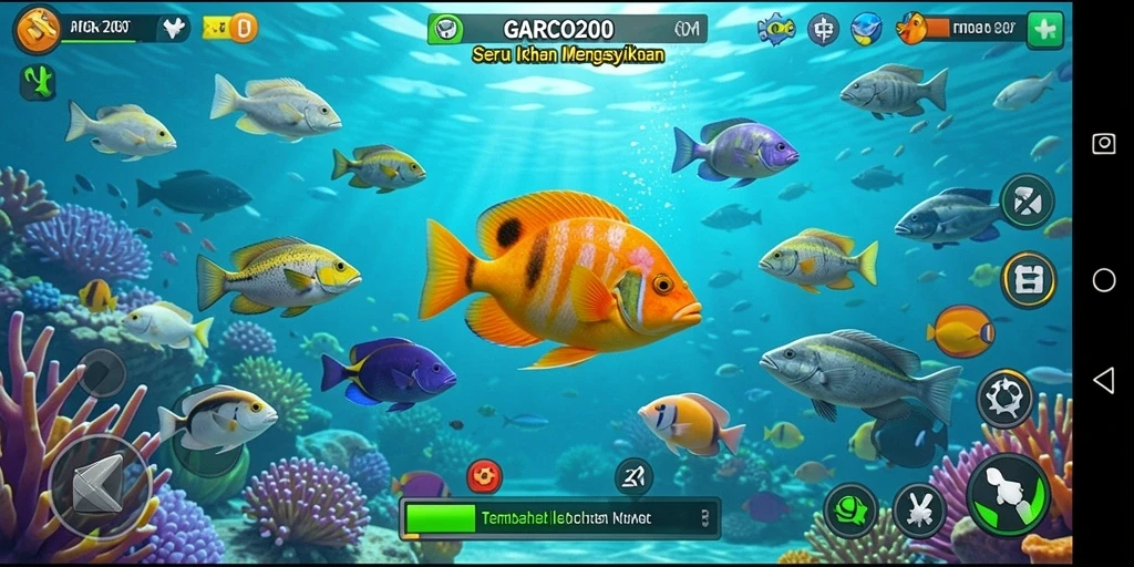 Tampilan menarik dari gameplay Tembak Ikan GARCO200.