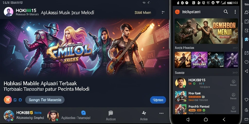 Tampilan gameplay HOKI8815 yang menarik dengan berbagai pilihan musik.