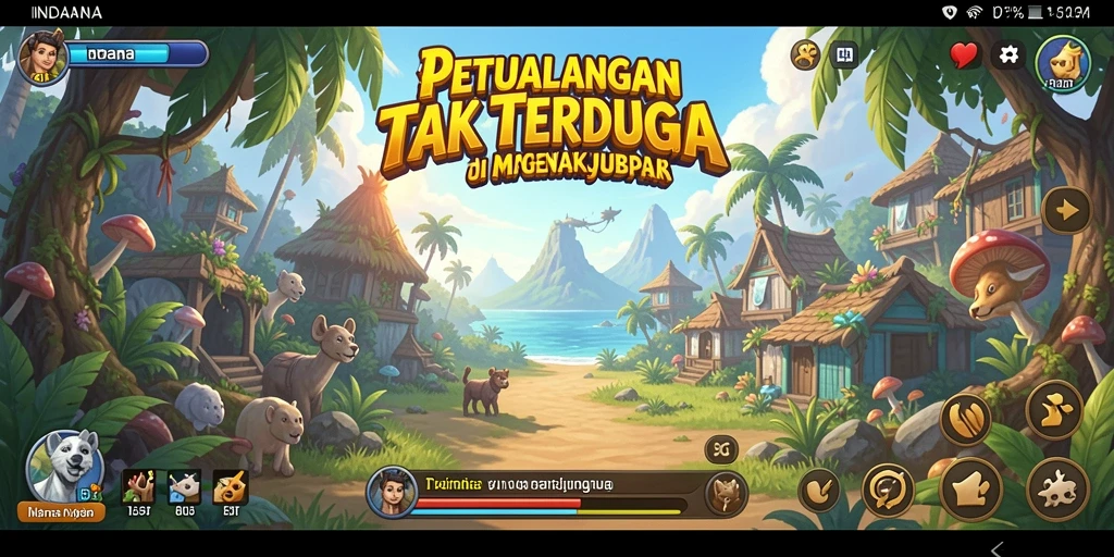 Tampilan menarik gameplay Adventure INDAAA yang penuh aksi.