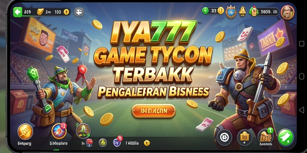 Screenshot gameplay IYA777 yang menampilkan manajemen bisnis Tycoon.