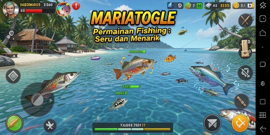 Tangkapan ikan besar dalam gameplay MARIATOGEL