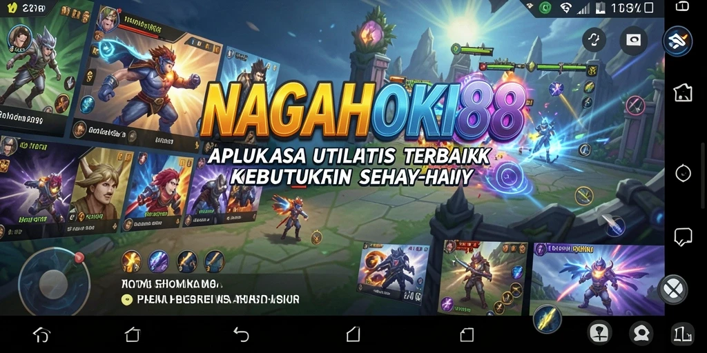 Tampilan antarmuka utama NAGAHOKI88 dengan fitur-fitur utilitas.