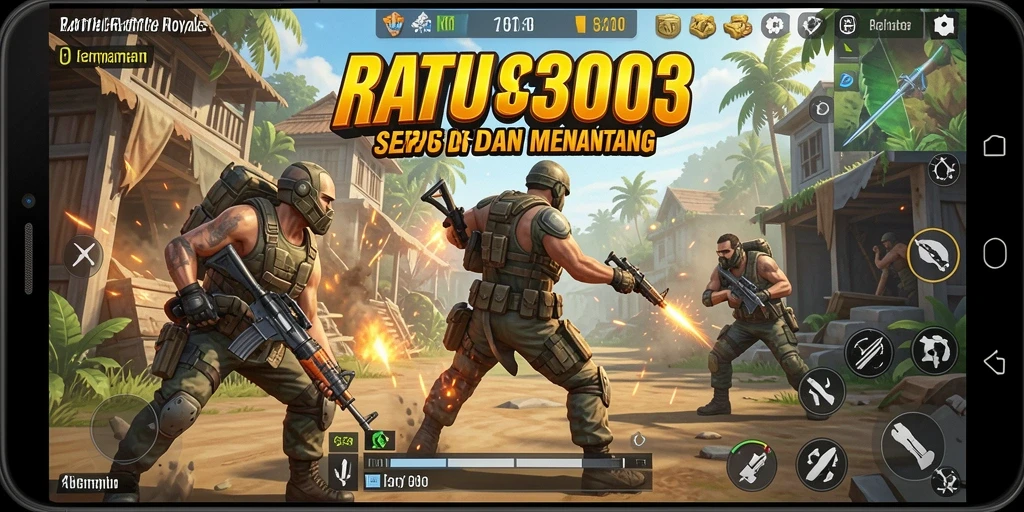 Tampilan gameplay mendebarkan dengan aksi Battle Royale yang seru.