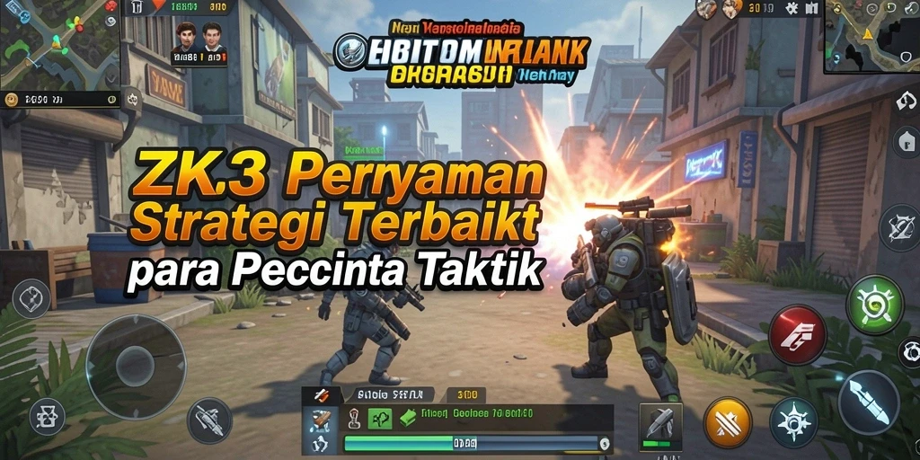 Tampilan gameplay yang intens dan strategis dari ZK3.